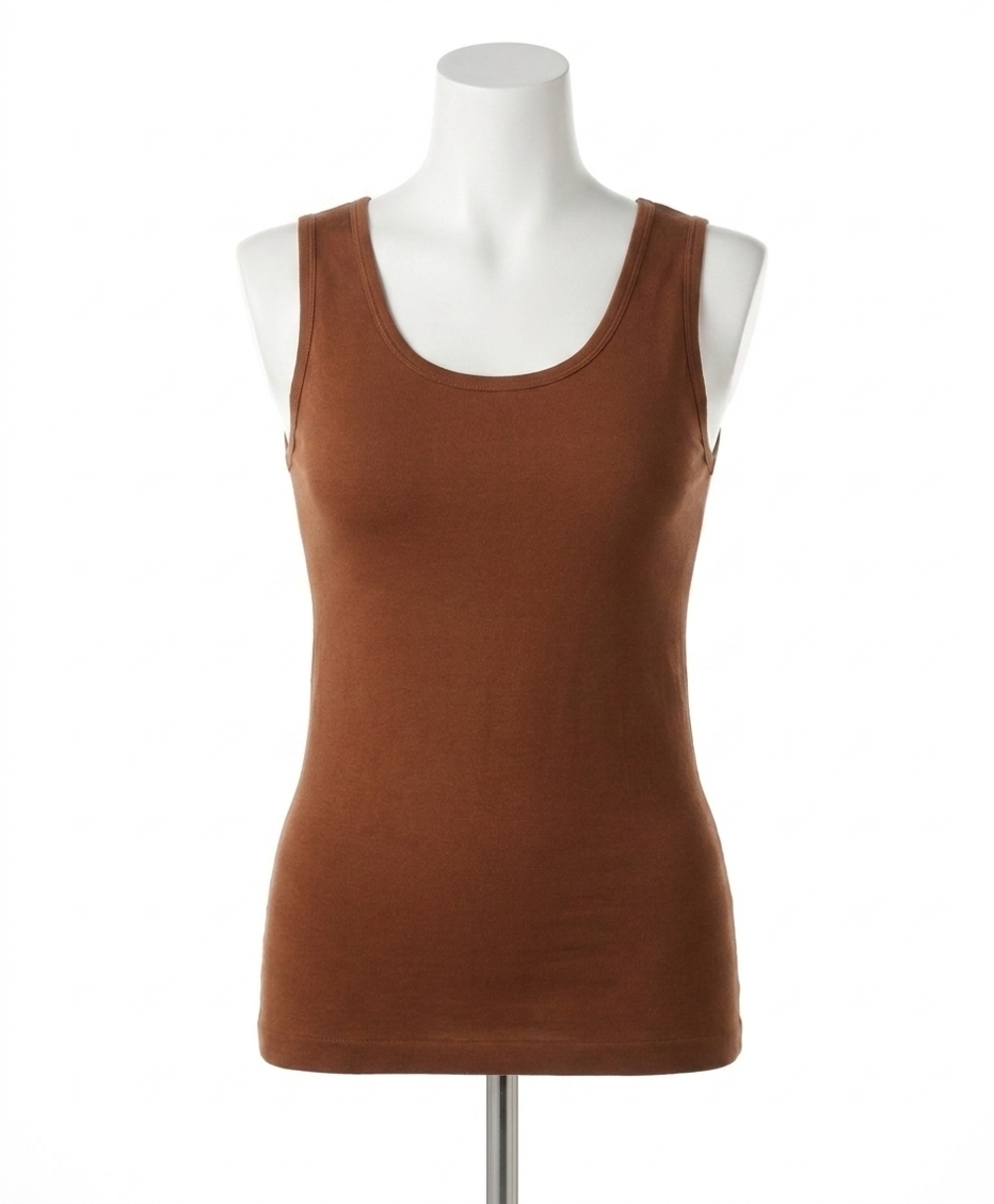 NEW ANGEL bra-friendly tank top in mocha